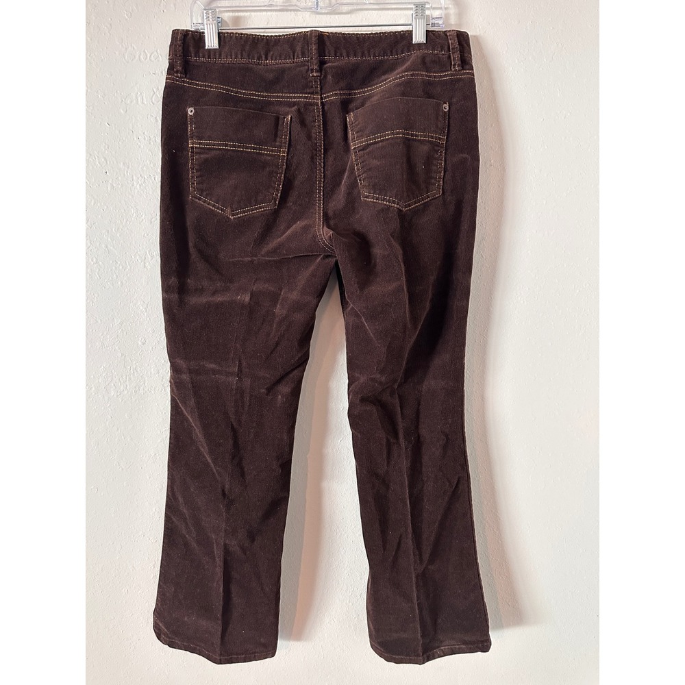 Eddie Bauer Classic Cut Corduroy Pants Womens 10 Brown Y2K Straight Leg Trousers - Picture 8 of 15